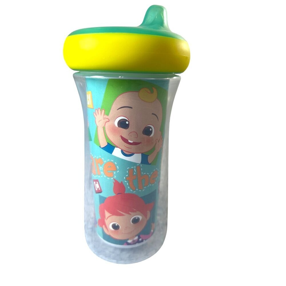 Tomy Toddler Sippy Cup Cocomelon & Friends Green/Yellow/Blue 7.5"
